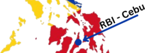 Visayas map with arrow pointing to RBI - Cebu province.